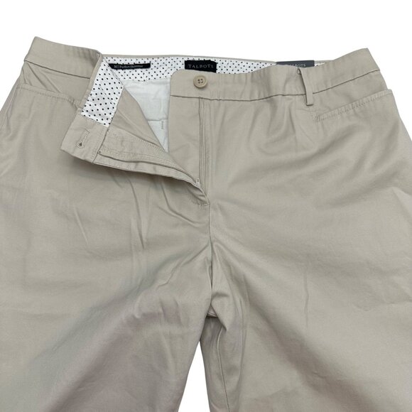 Talbots Capri Women 16 NWT Tan Beige Perfect Skimmer Pants Slim Leg Pedal Pusher - Picture 5 of 13